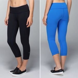 Lululemon Wunder Under Crop (Reversible)
Black / Pipe Dream Blue